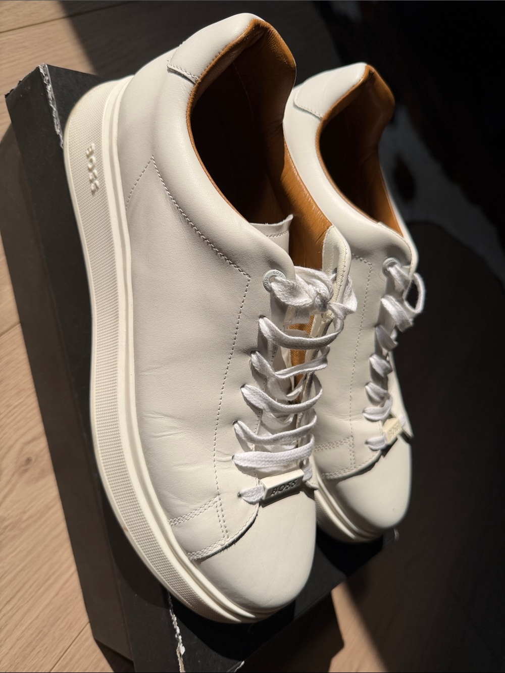 Boss Leather Fashion Sneakers Sz 10